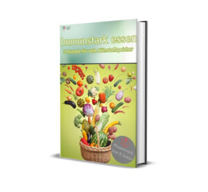 Ein gesunder Teller mit Obst, Gemüse und Vollkornprodukten: Die Basis für ein starkes Immunsystem durch eine ausgewogene Ernährung.